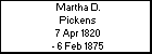 Martha D. Pickens