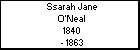 Ssarah Jane O'Neal