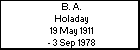B. A. Holaday