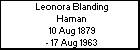 Leonora Blanding Haman